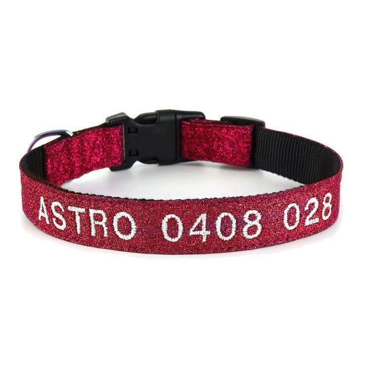 Personalized Dog Collar Custom Embroidered with Pet Name and Phone Number - iTalkPet