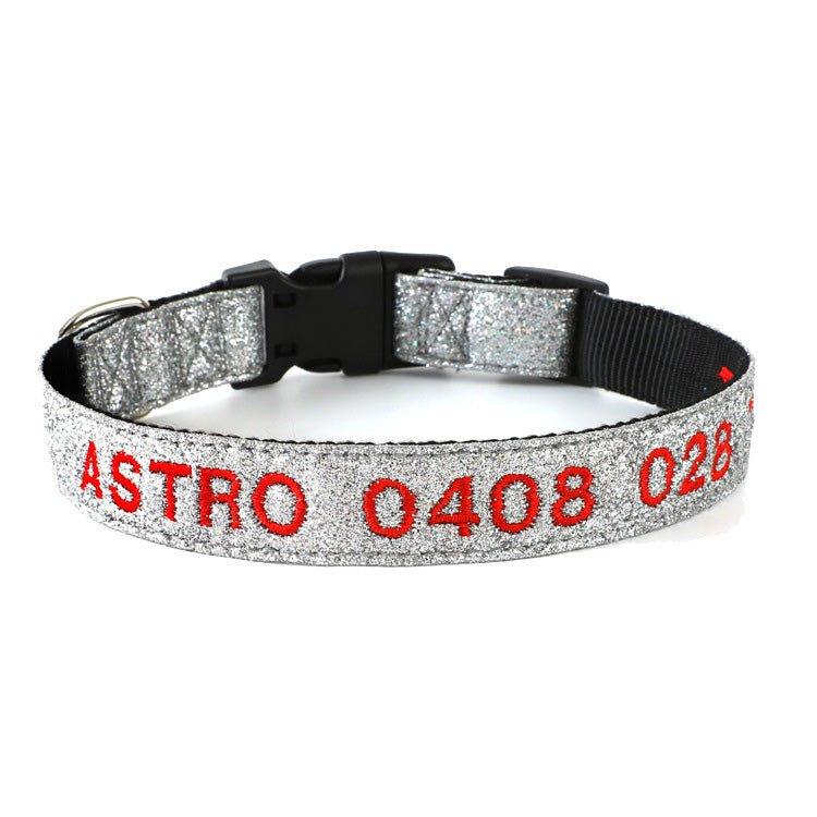 Personalized Dog Collar Custom Embroidered with Pet Name and Phone Number - iTalkPet
