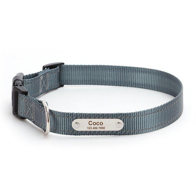 Personalized Dog Collar - Reflective Custom Embroidered with Pet Name and Phone Number - iTalkPet