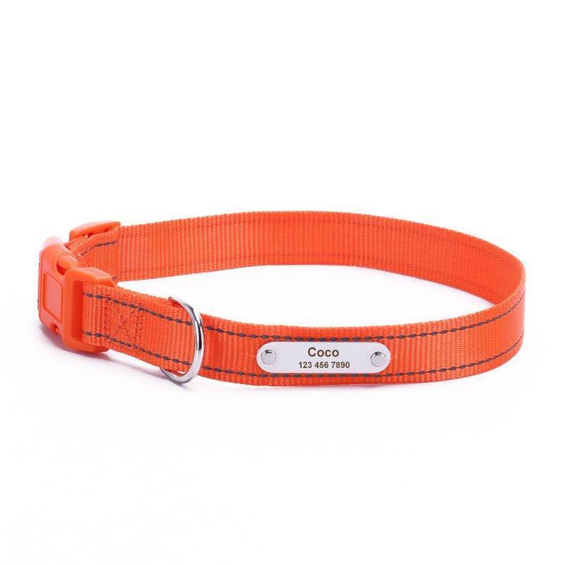 Personalized Dog Collar - Reflective Custom Embroidered with Pet Name and Phone Number - iTalkPet