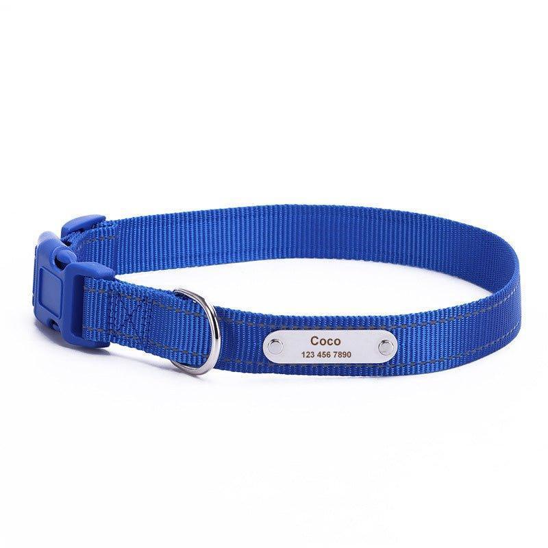 Personalized Dog Collar - Reflective Custom Embroidered with Pet Name and Phone Number - iTalkPet