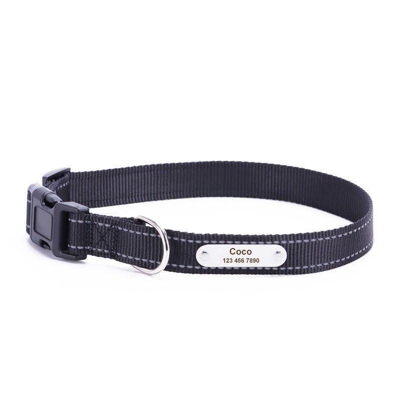 Personalized Dog Collar - Reflective Custom Embroidered with Pet Name and Phone Number - iTalkPet