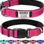 Personalized Dog Collar - Reflective Nylon Dog Collar with Engraved Name Plate - iTalkPet
