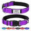 Personalized Dog Collar - Reflective Nylon Dog Collar with Engraved Name Plate - iTalkPet
