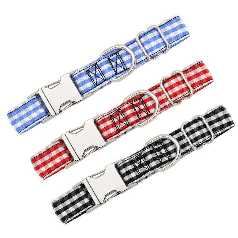 Personalized Dog Collar with Metal Buckle - Stripe Custom Pet Collars - iTalkPet