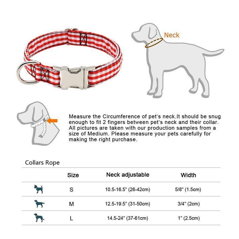 Personalized Dog Collar with Metal Buckle - Stripe Custom Pet Collars - iTalkPet