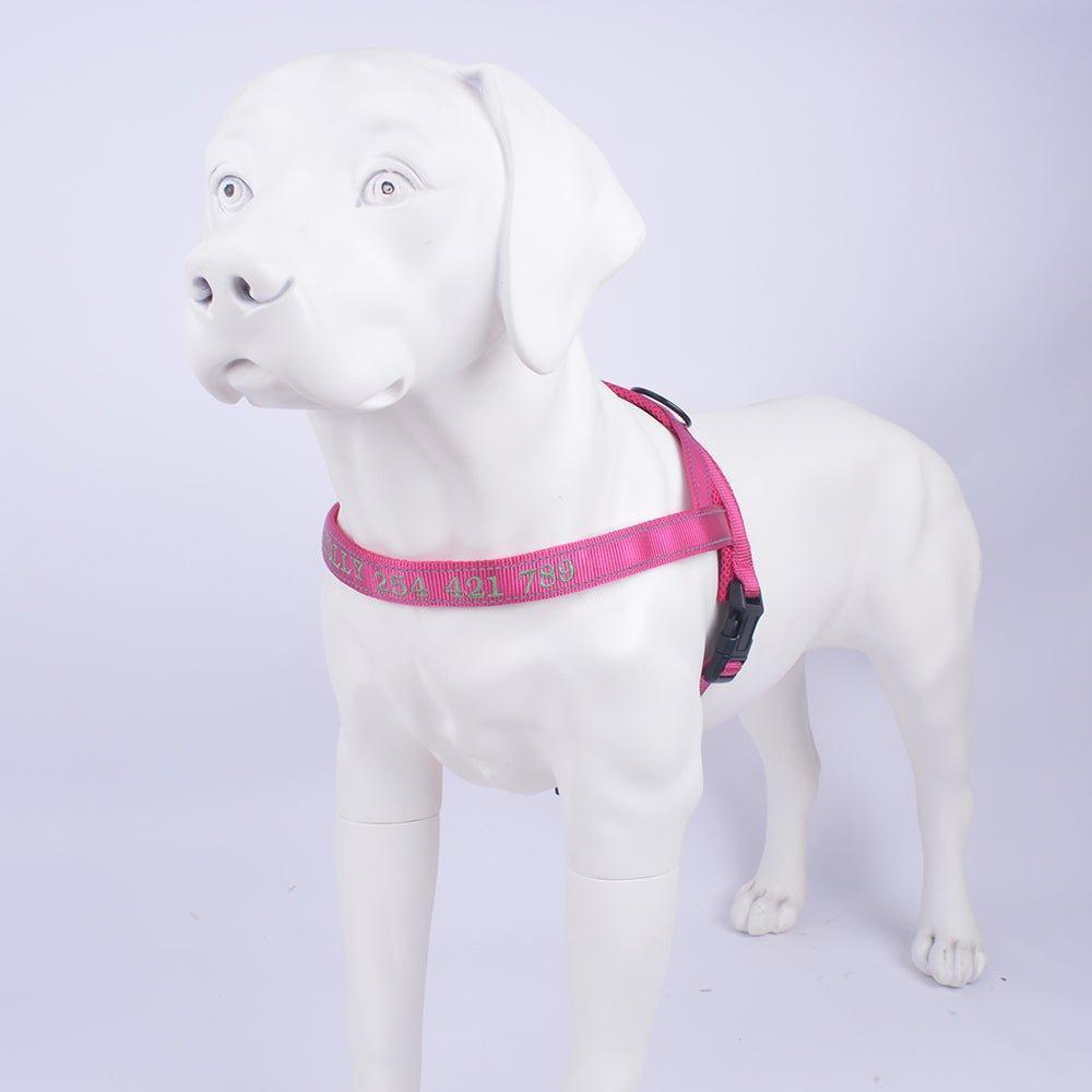 Personalized Dog Harness - Reflective Adjustable Customized Pet Harness - iTalkPet