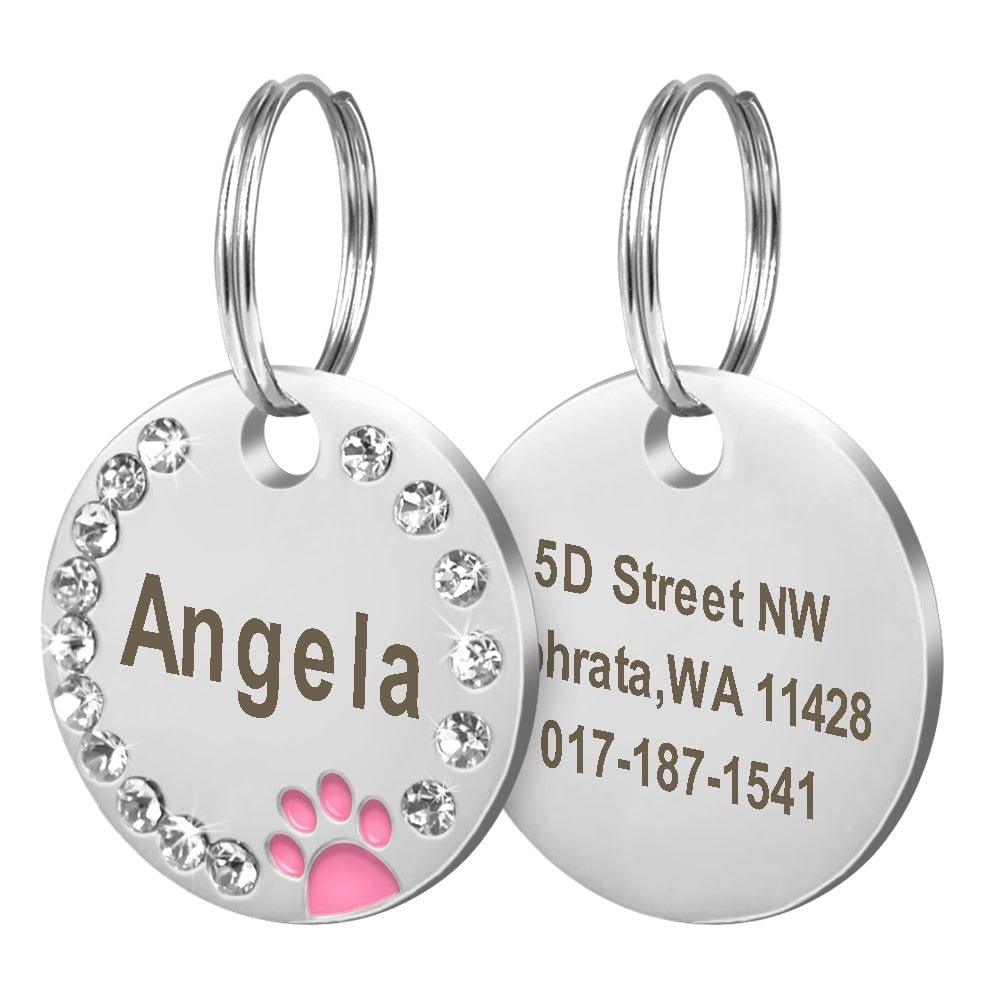 Personalized Pet ID Tag Stainless Steel Custom Name Tag - iTalkPet