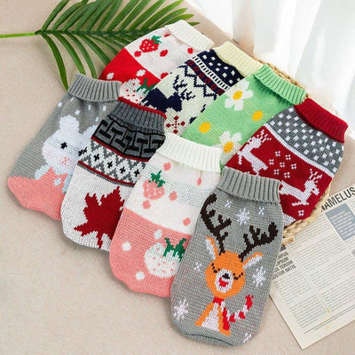 Pet Dog Sweaters Classic Knitwear Turtleneck Winter Warm Puppy Clothing Cute Sweater - iTalkPet