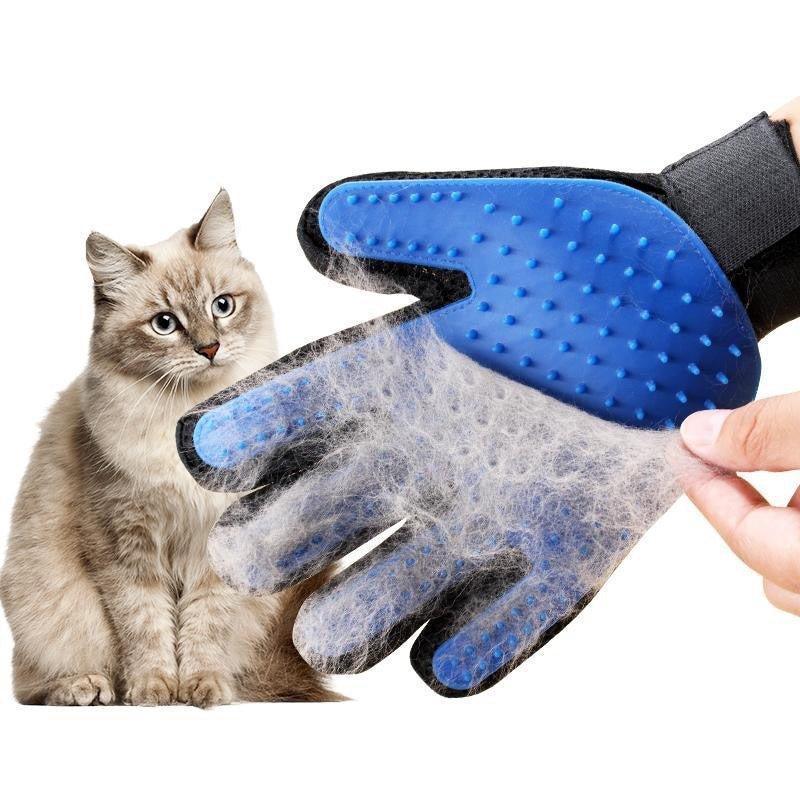 Pet Grooming Glove Gentle Deshedding Brush Glove - 1 Pair - iTalkPet