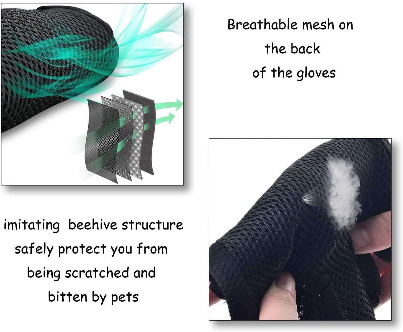 Pet Grooming Glove Gentle Deshedding Brush Glove - 1 Pair - iTalkPet