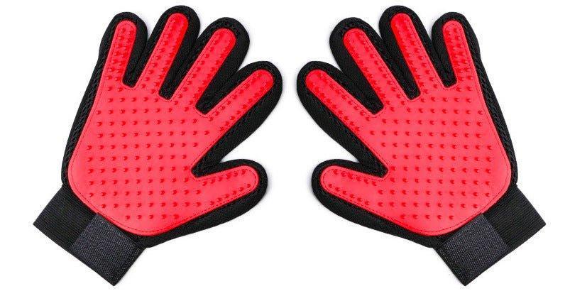 Pet Grooming Glove Gentle Deshedding Brush Glove - 1 Pair - iTalkPet