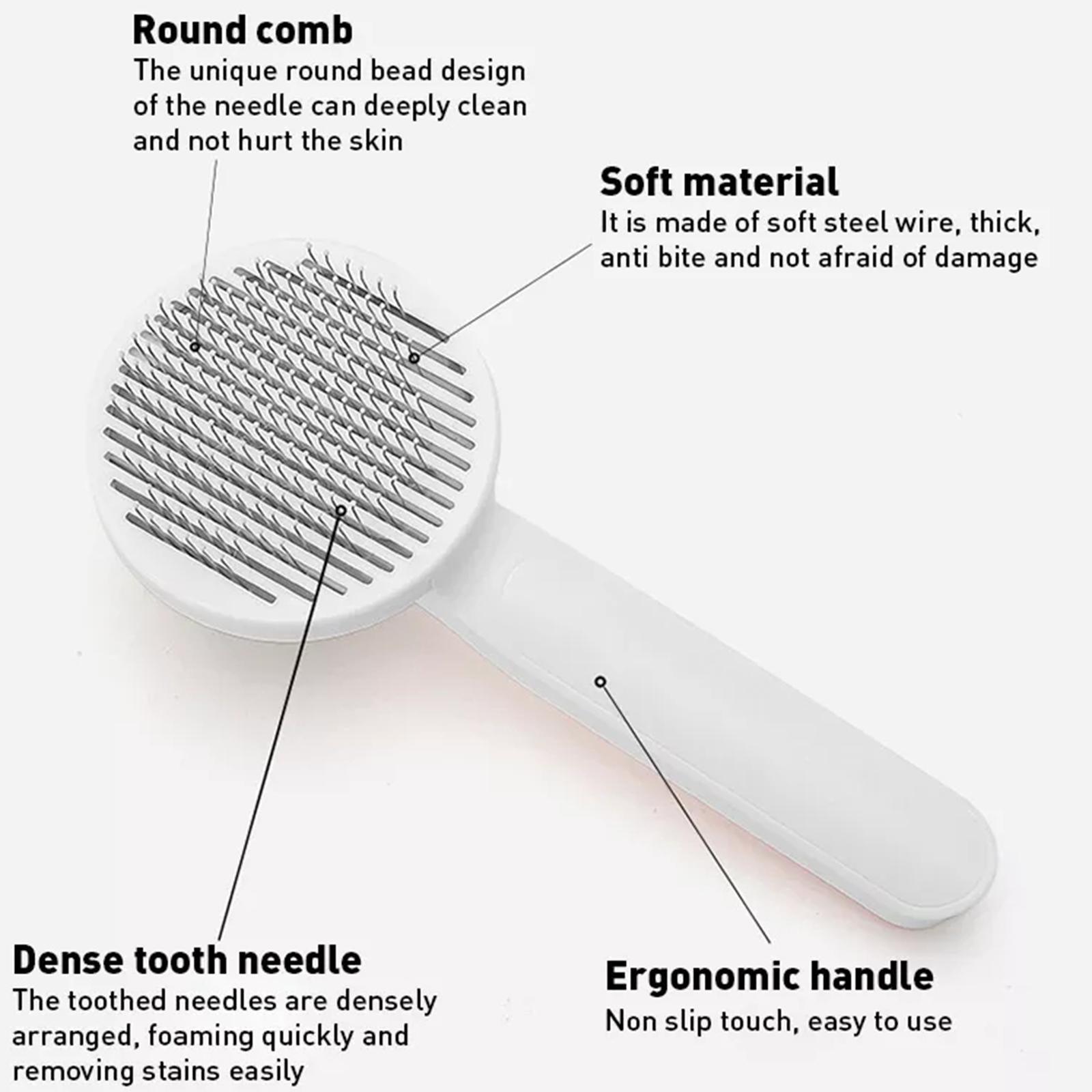 Pet Self Cleaning Slicker Brush Cat Grooming Comb - iTalkPet