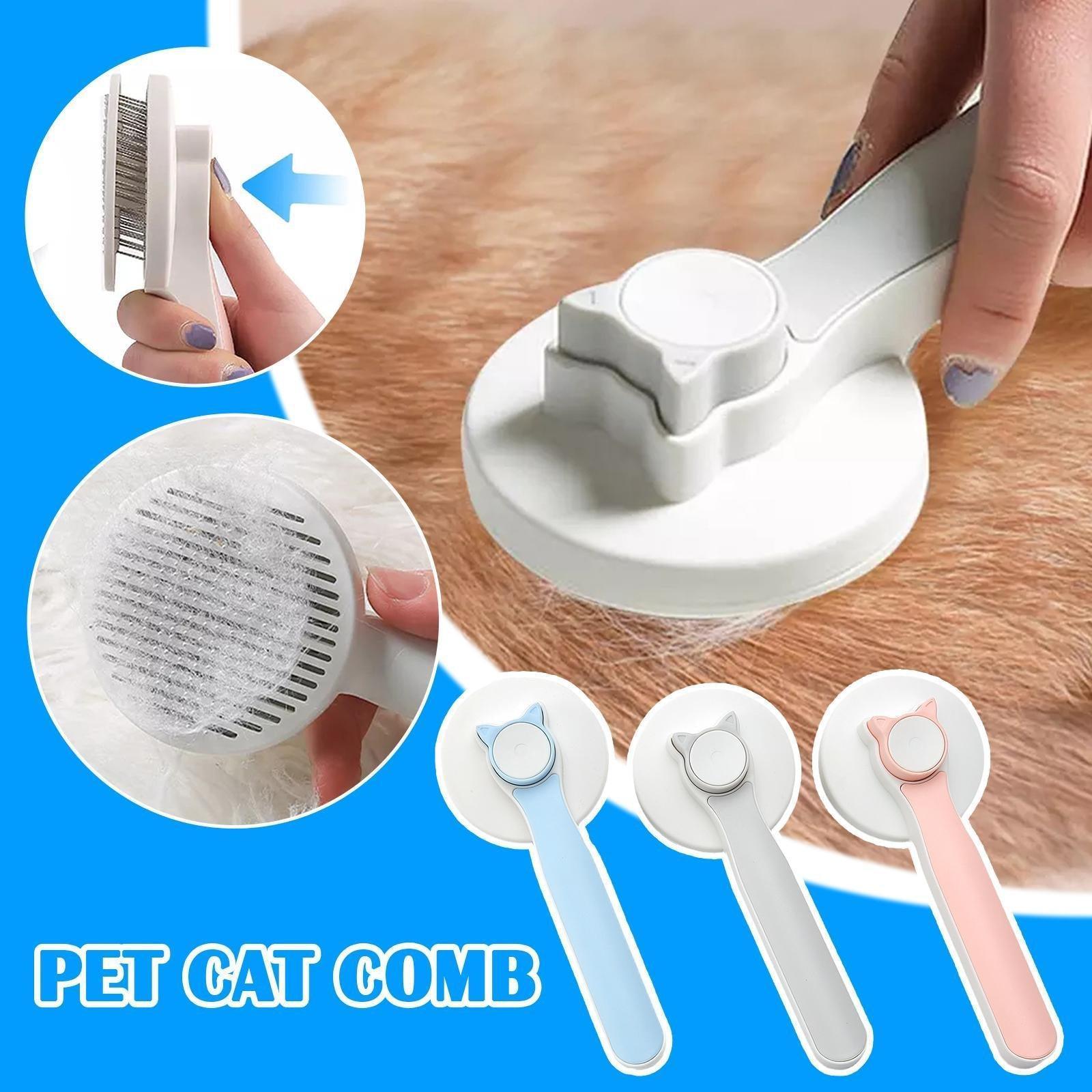 Pet Self Cleaning Slicker Brush Cat Grooming Comb - iTalkPet