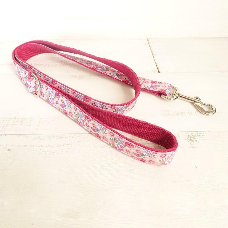 Pink Flower Personalized Dog Collar Set - iTalkPet