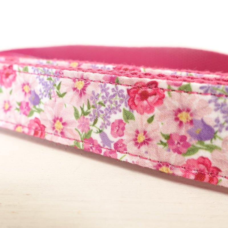 Pink Flower Personalized Dog Collar Set - iTalkPet