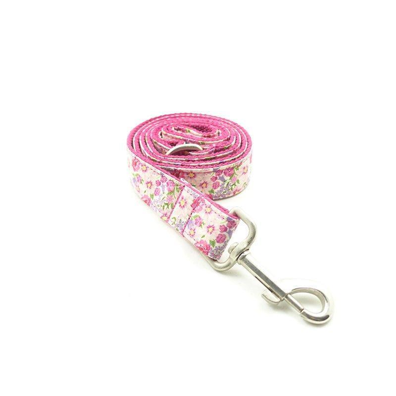 Pink Flower Personalized Dog Collar Set - iTalkPet