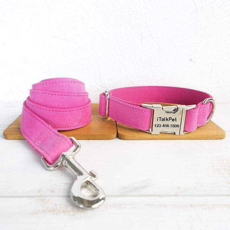 Pink Personalized Dog Collar Set - iTalkPet