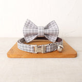 Plaid Personalized Cat Collar with Bow Tie - iTalkPet