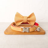 Plaid Personalized Cat Collar with Bow Tie - iTalkPet
