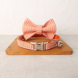 Plaid Personalized Cat Collar with Bow Tie - iTalkPet