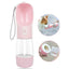 Portable Dog Water Bottle for Walking - Dog Travel Water Dispenser with Food Container - iTalkPet