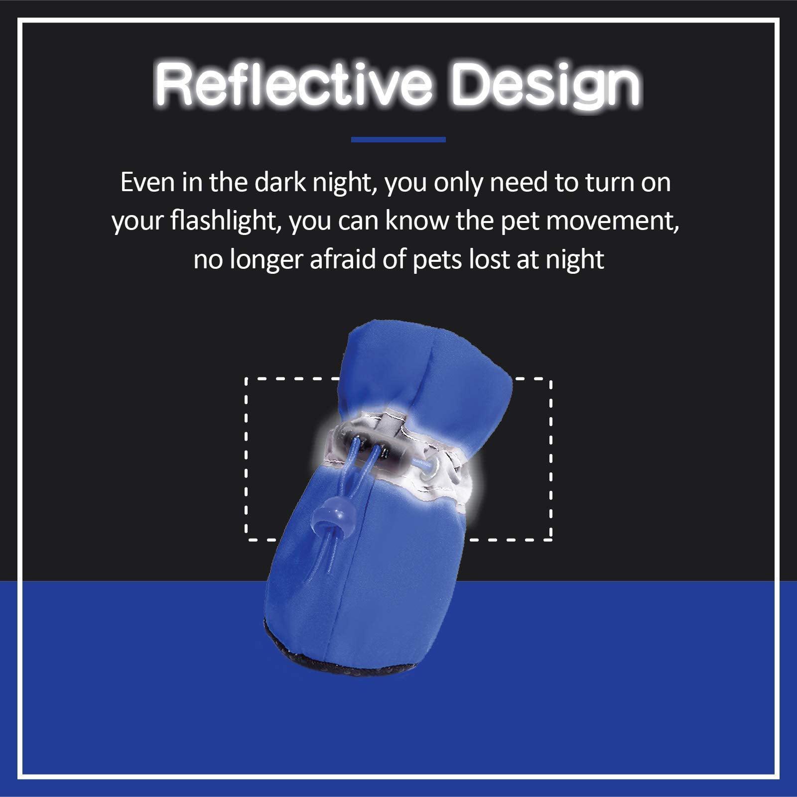 Protector with Reflective Strap Anti-Slip Dogs Boot 4PCS - iTalkPet