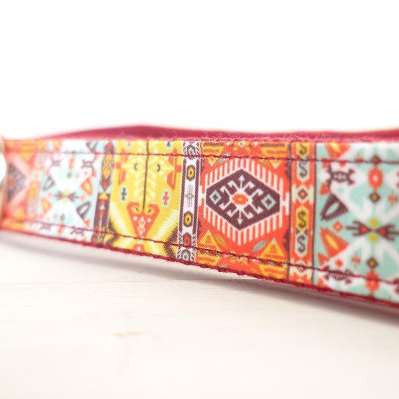 Red Bohemian Personalized Dog Collar Set - iTalkPet
