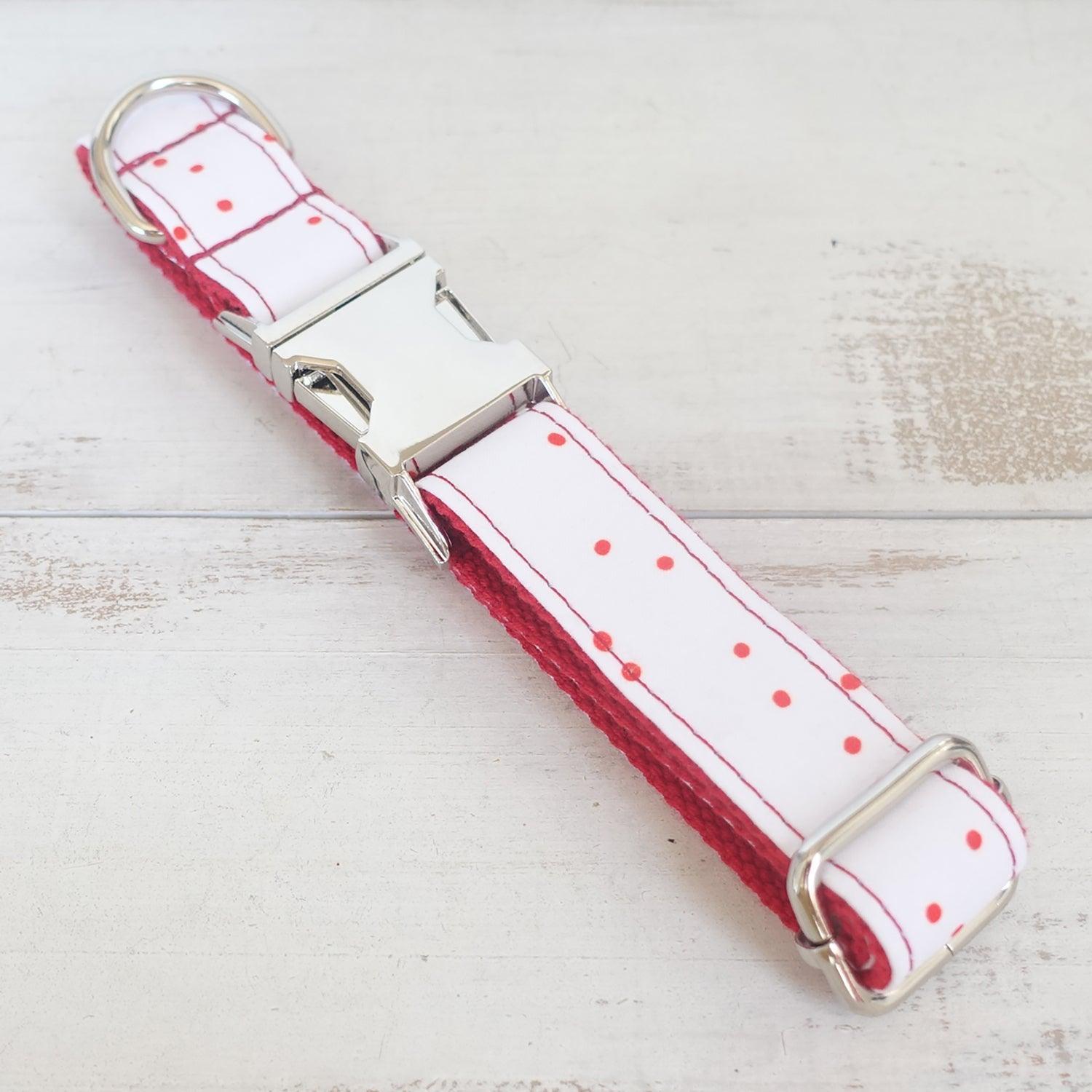 Red Ink White Personalized Dog Collar Set - iTalkPet