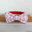 Red Leaf White Personalized Dog Collar Set - iTalkPet
