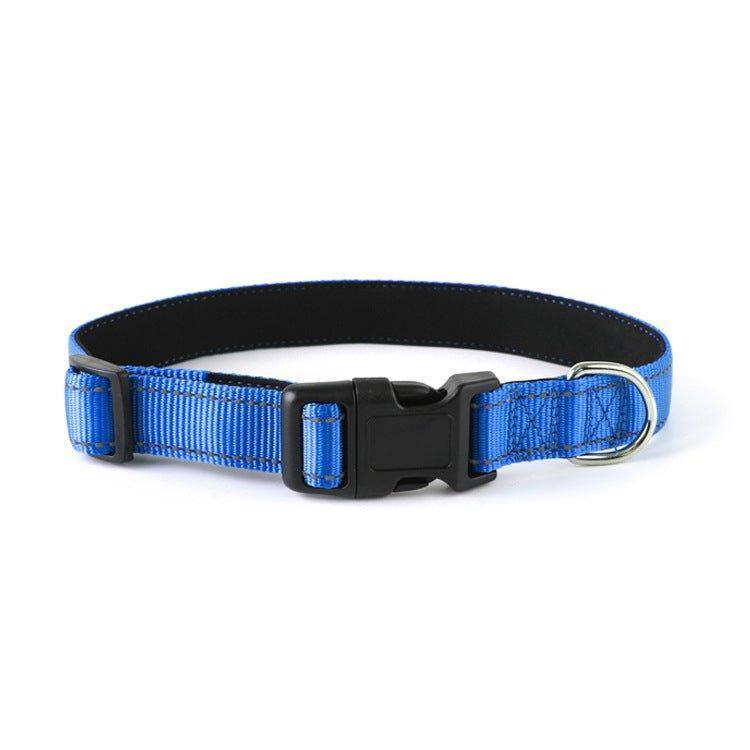 Reflective Dog Collar - Adjustable Soft Neoprene Padded Breathable Nylon Pet Collar - iTalkPet