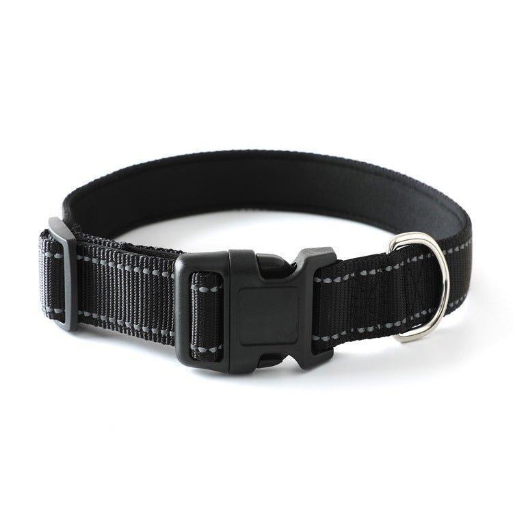 Reflective Dog Collar - Adjustable Soft Neoprene Padded Breathable Nylon Pet Collar - iTalkPet