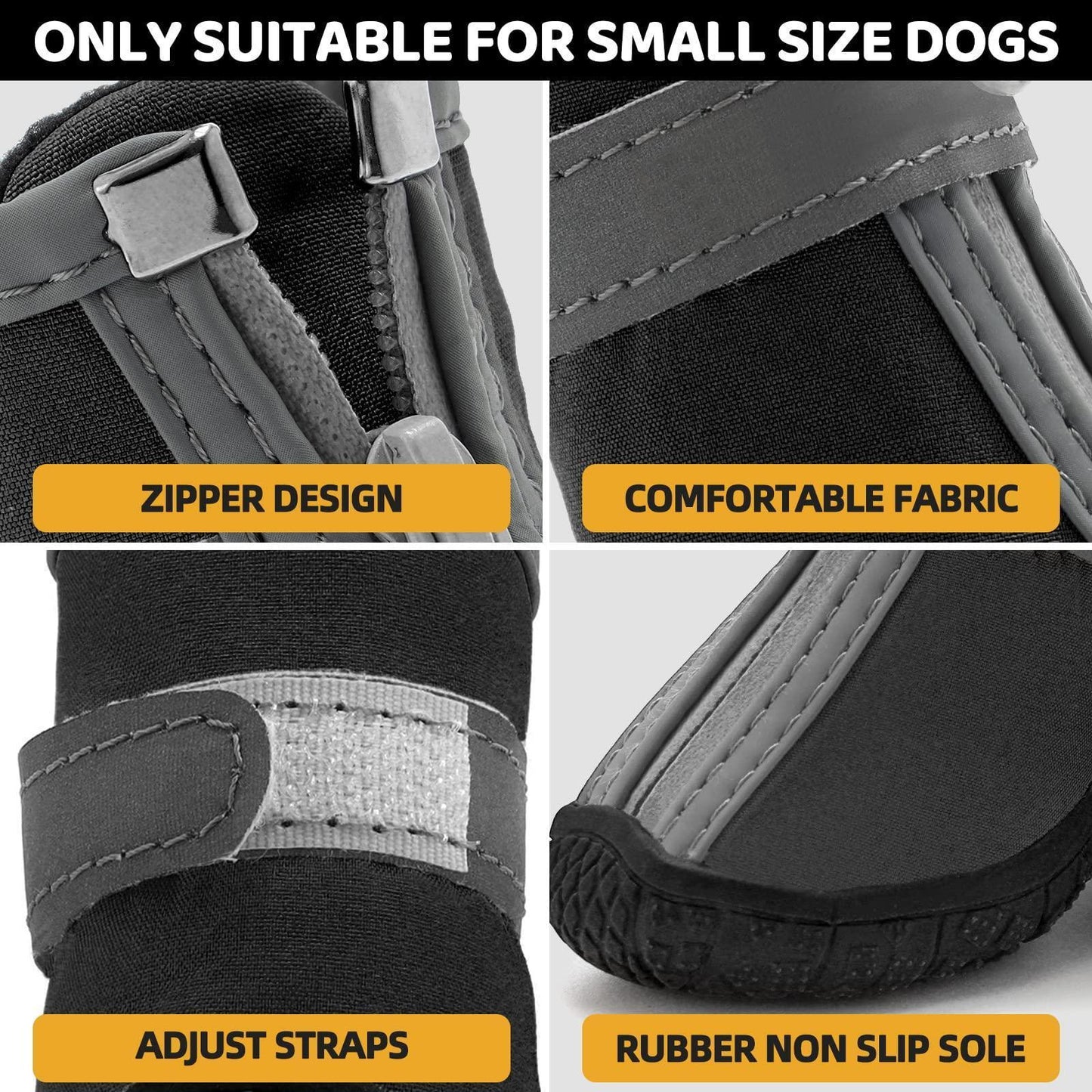 Reflective Small Dogs Boot - 4 PCS Waterproof Puppy Shoes - iTalkPet