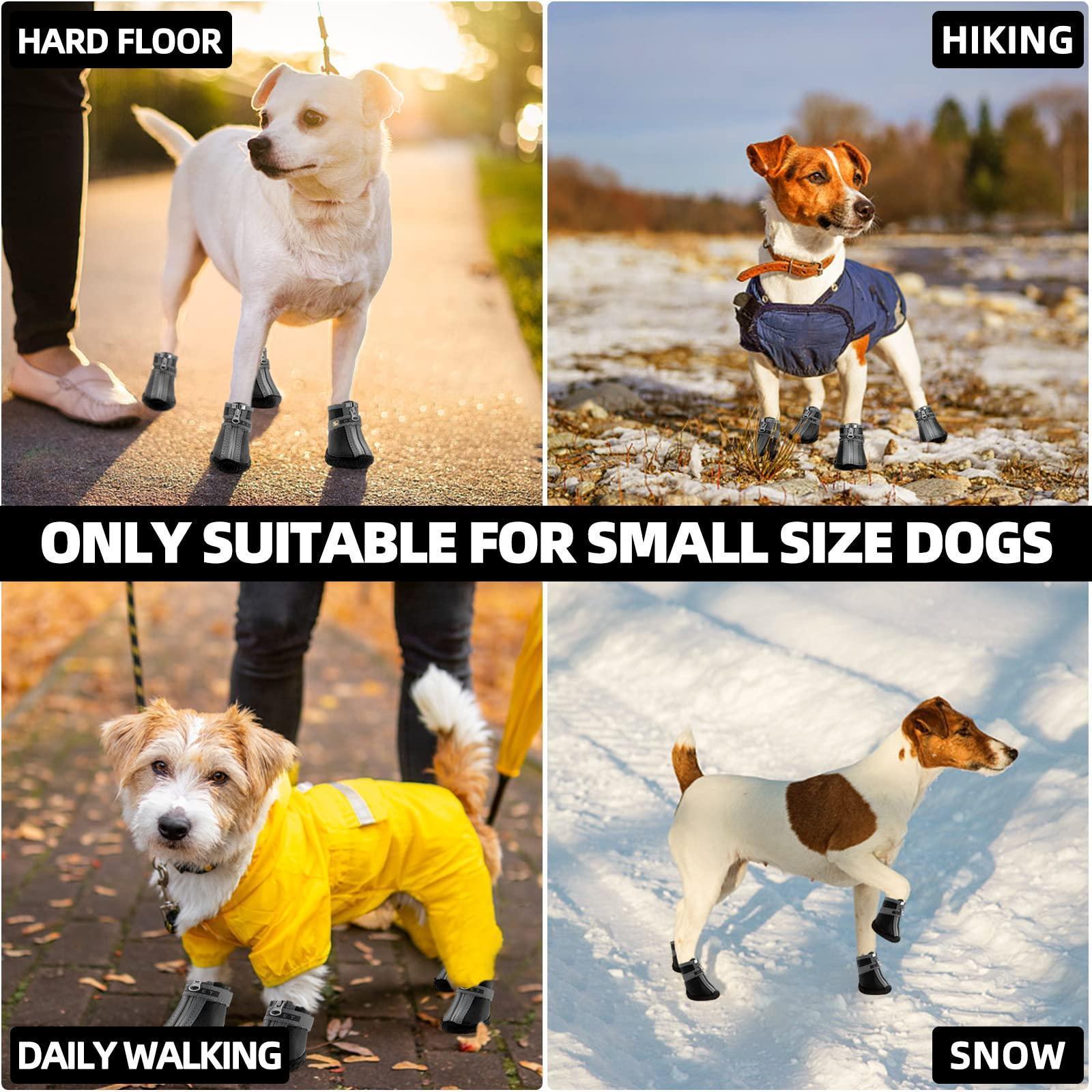 Reflective Small Dogs Boot - 4 PCS Waterproof Puppy Shoes - iTalkPet