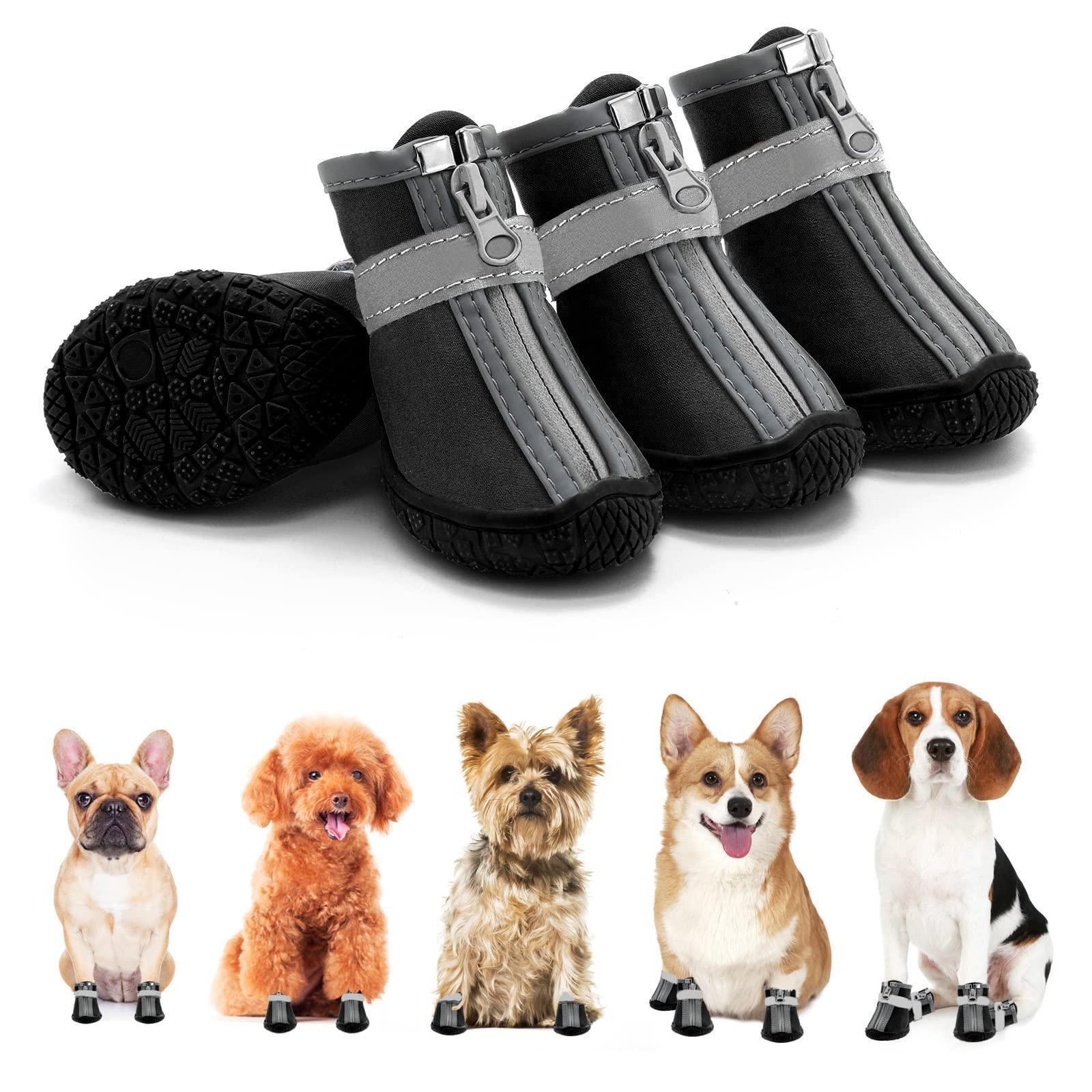 Reflective Small Dogs Boot - 4 PCS Waterproof Puppy Shoes - iTalkPet
