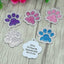 Rhinestone Paw Print Custom Pet ID Tags - Stainless Steel Personalized Engrave Dog ID Tag - iTalkPet