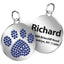 Rhinestones Inlaid Paw Print Personalized Pet Tag - iTalkPet