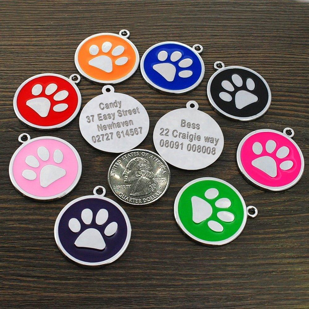 Round Paw Customized Dog ID Tag Personalized Pet Tag - iTalkPet