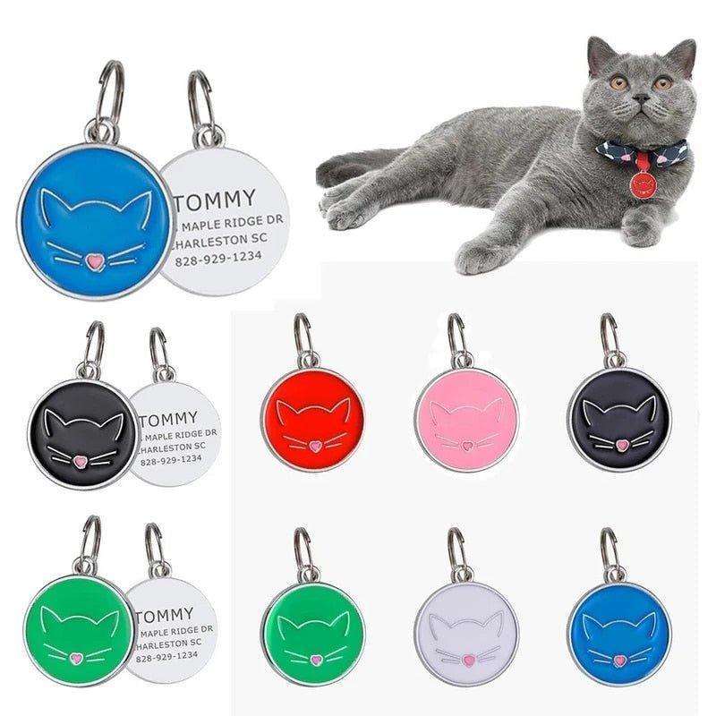 Round Personalized Cat ID Tag - iTalkPet