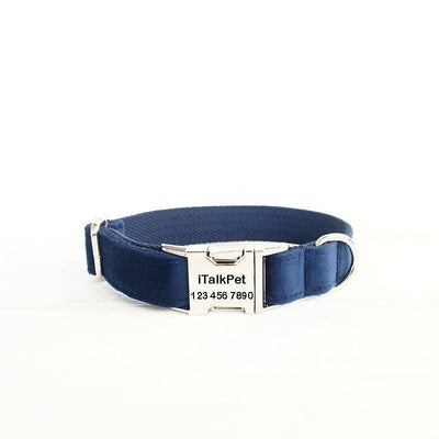 Sapphire Personalized Dog Collar Set - iTalkPet