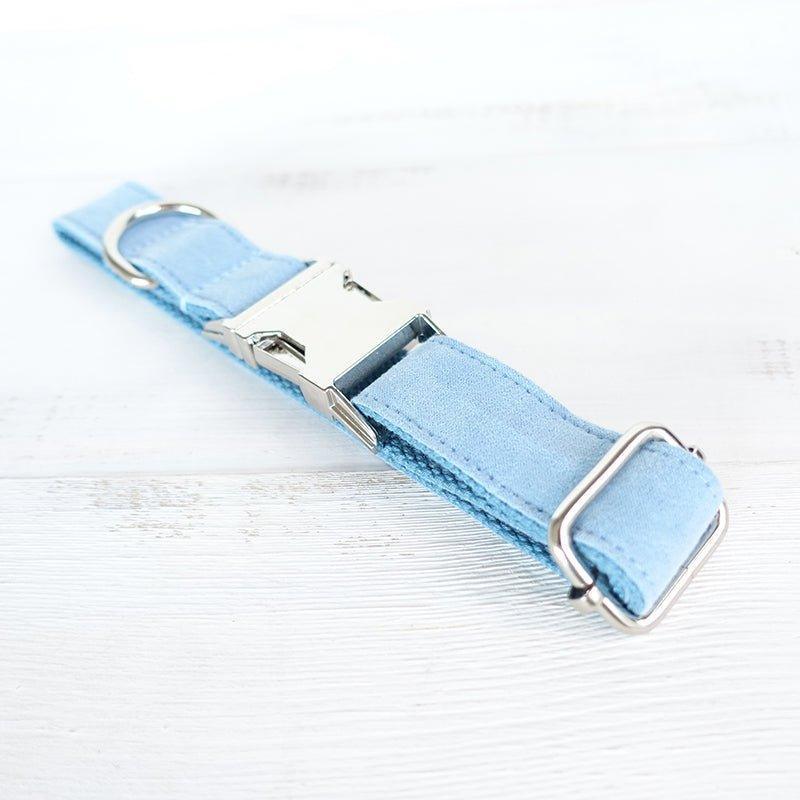 Sky Blue Personalized Dog Collar Set - iTalkPet