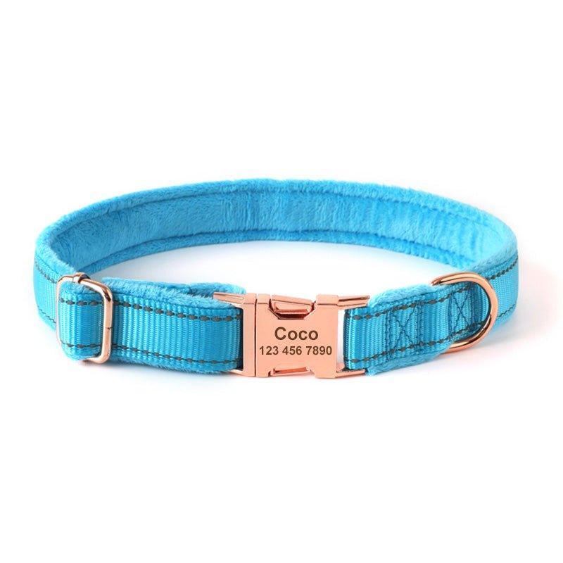 Soft Padded Personalized Dog Collar - Reflective Engraved Quick Release Custom Pet Collar - iTalkPet