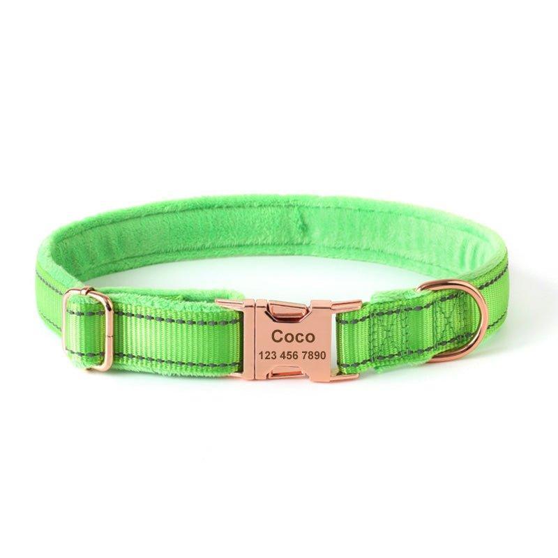 Soft Padded Personalized Dog Collar - Reflective Engraved Quick Release Custom Pet Collar - iTalkPet