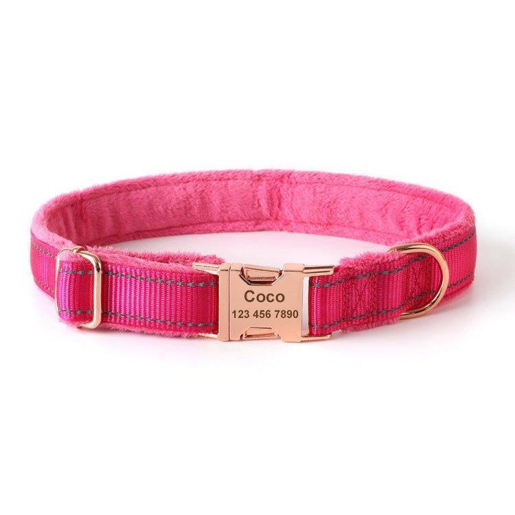 Soft Padded Personalized Dog Collar - Reflective Engraved Quick Release Custom Pet Collar - iTalkPet