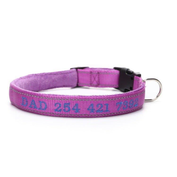 Soft Personalized Dog Collar - Quick Release Buckle and D-Ring - iTalkPet