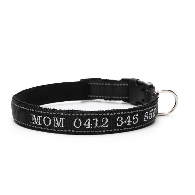 Soft Personalized Dog Collar - Quick Release Buckle and D-Ring - iTalkPet
