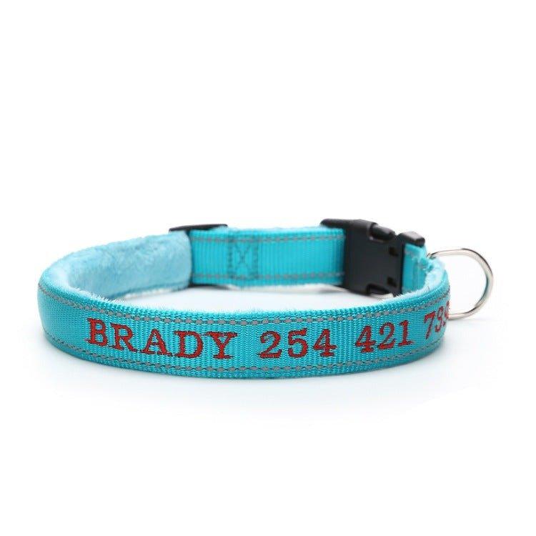 Soft Personalized Dog Collar - Quick Release Buckle and D-Ring - iTalkPet