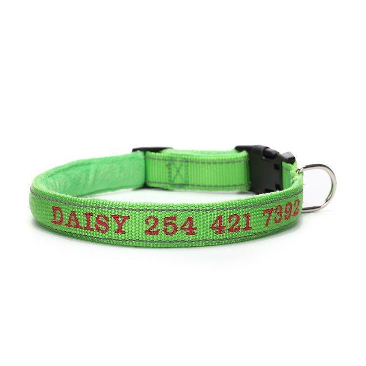 Soft Personalized Dog Collar - Quick Release Buckle and D-Ring - iTalkPet