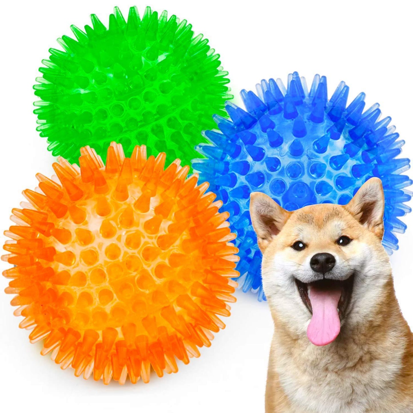 3 PCS Squeaky Balls Pet Chew Toy Fetch Ball for Dog - iTalkPet