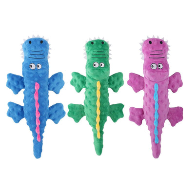 Stuffed Crocodile Plush Squeaker Dog Toy - iTalkPet